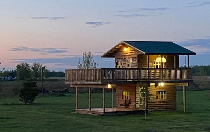 The Treehouse at sunset